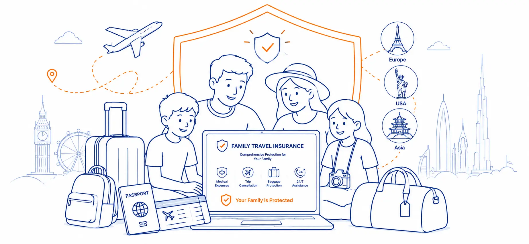 Online Travel Insurance for Families UAE